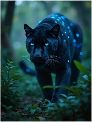 GVYGVY Diamond Painting (Frameless) Mystical Panther in Enchanted Forest Full Drill Diamond Art Kits Corlorful Diamond Painting Kits for Adults for Home Wall Decor