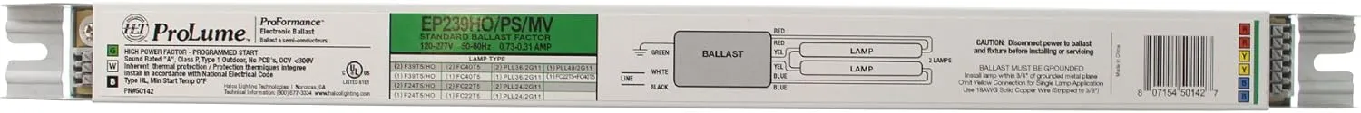 Halco 50142 - EP239HO/PS/MV T5 Fluorescent Ballast