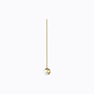 Half Pearl Chain Earring 45°
