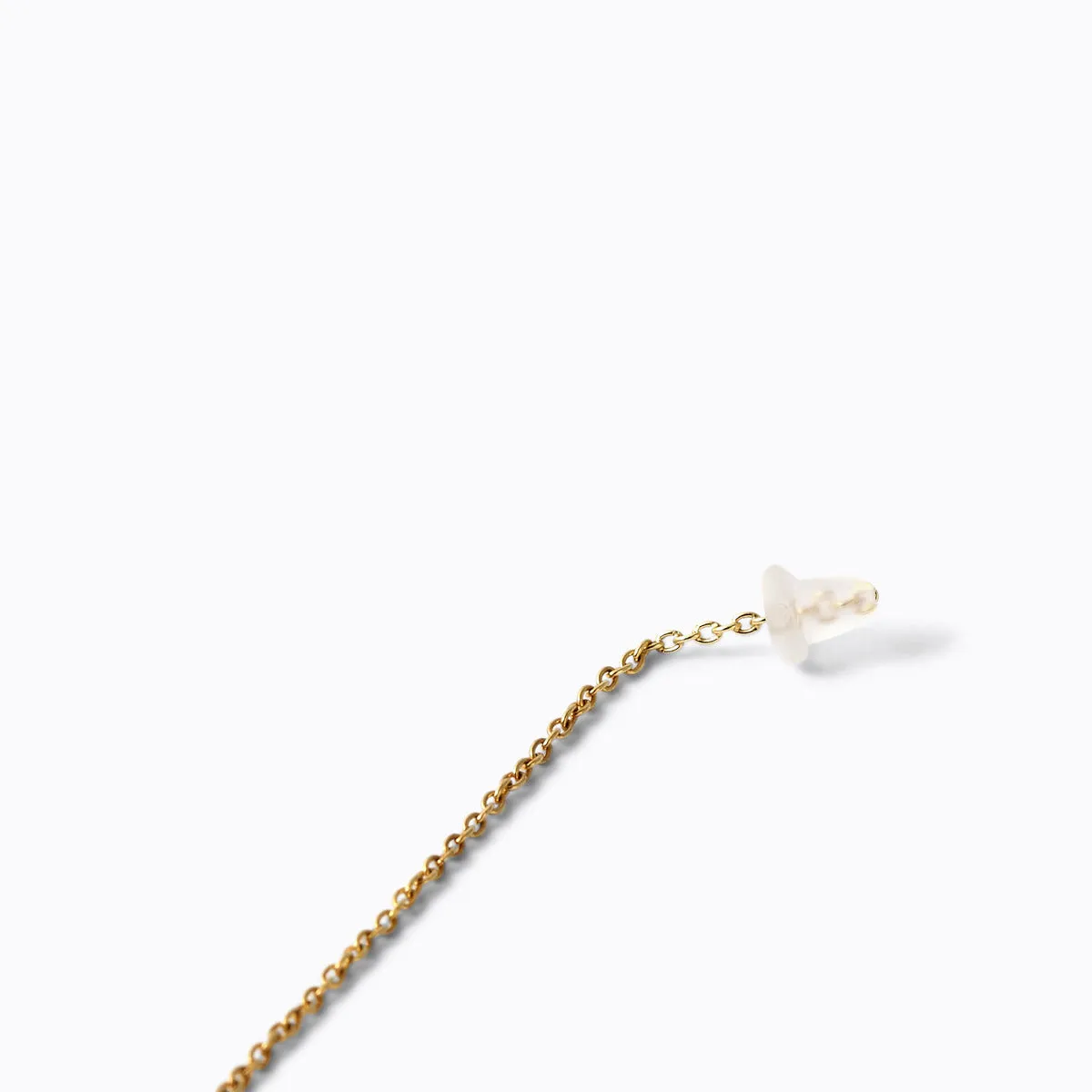 Half Pearl Chain Earring 45°
