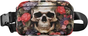 Halloween Skull Flower Gothic Fanny Packs for Women Fanny Pack For Men Belt Bag Crossbody Fanny Packs for Women Running Fanny Pack Waist Pack 21341166