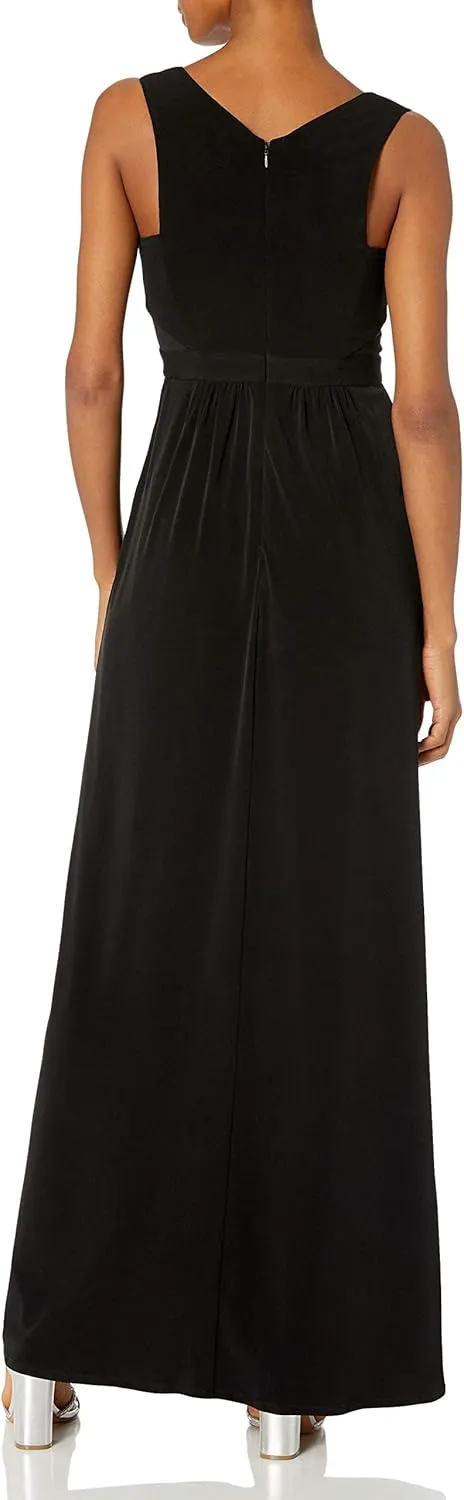 HALSTON Women's A-line Embellished Jersey Gown