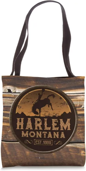 Harlem Montana MT Wild West Rodeo Cowboy Tote Bag