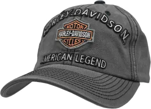 Harley-Davidson Men's Embroidered Bar & Shield Baseball Cap, Charcoal