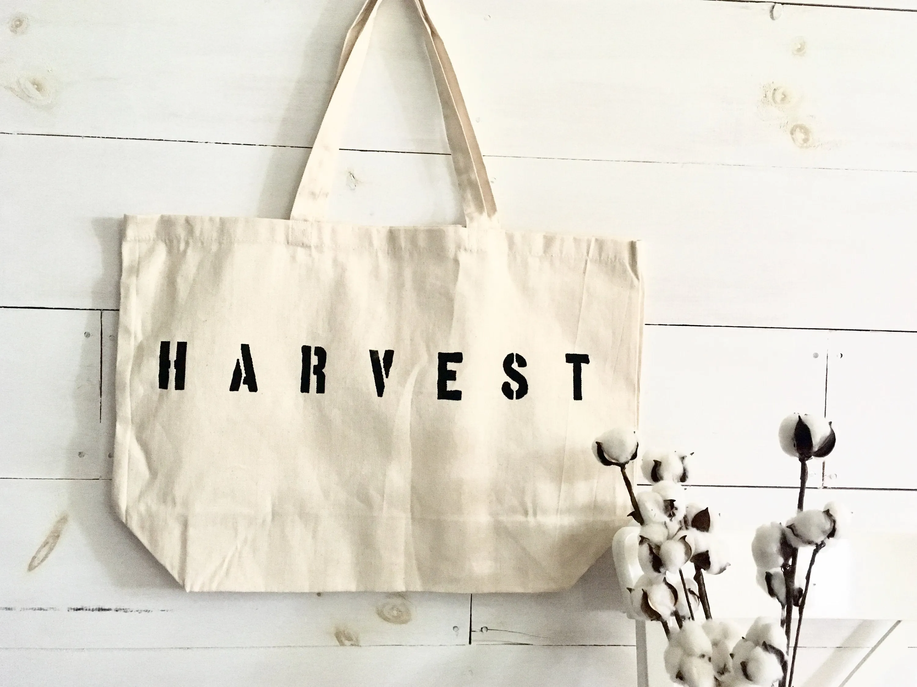 HARVEST over sized canvas tote
