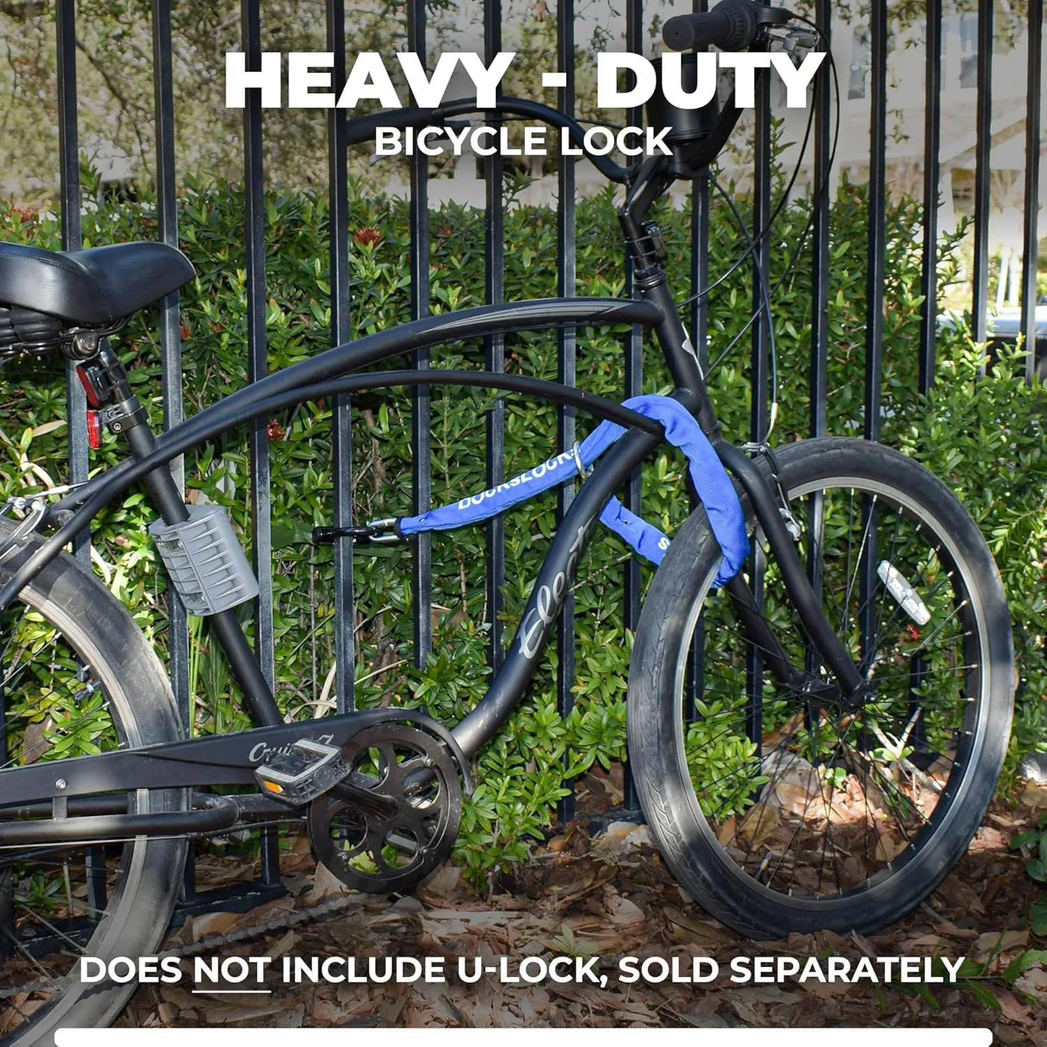 Heavy Duty Cinch Style 8mm Security Chain - (3ft, 6ft or 10ft) - Weatherproof Hardened Chrome Alloy Carbon Steel for Bikes, Motorcycles, Scooter, ATVs, Trailer and More 6ft