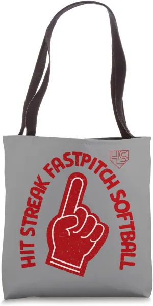 Hit Streak Softball Foam Finger Tote Bag
