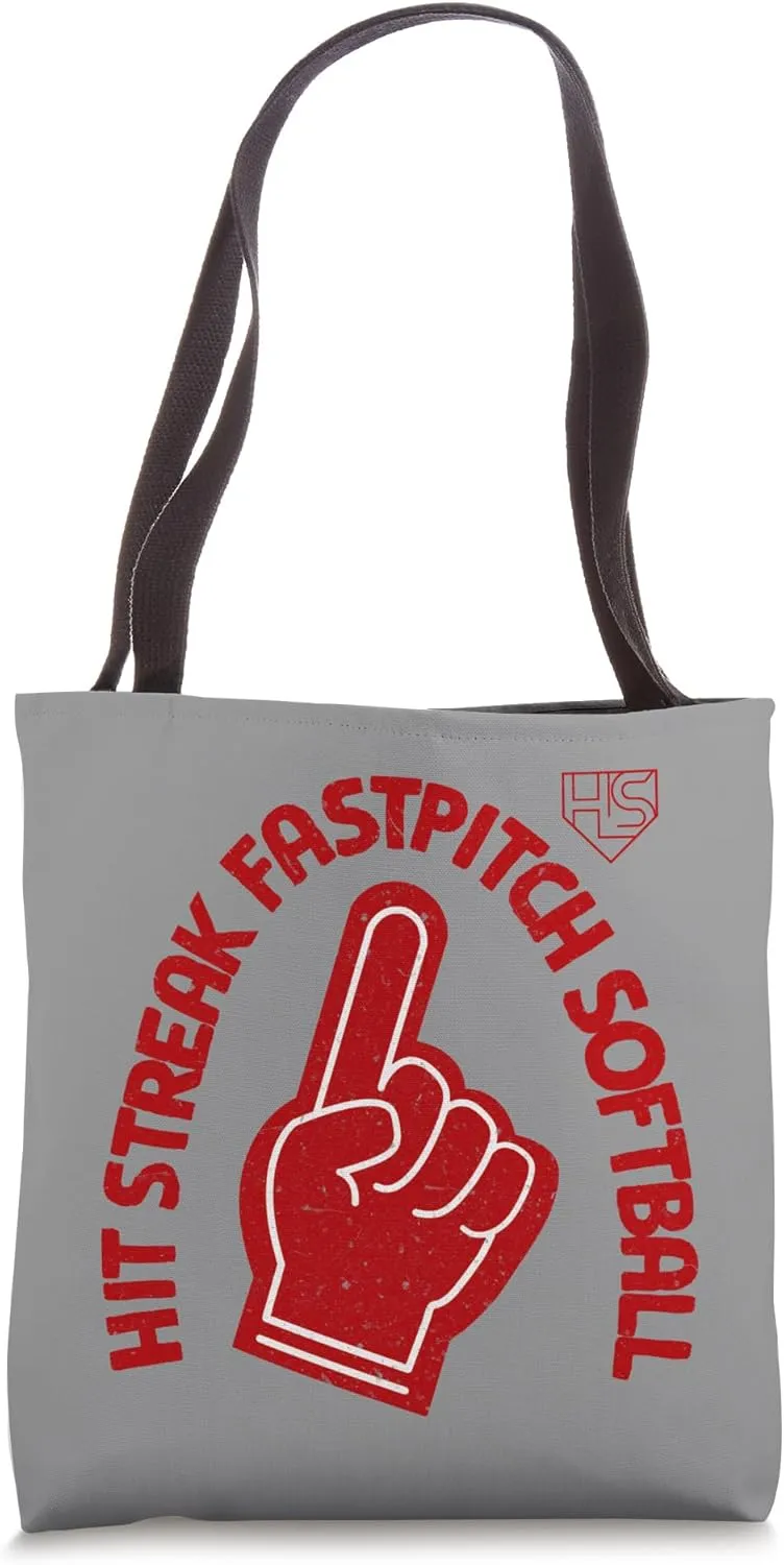 Hit Streak Softball Foam Finger Tote Bag