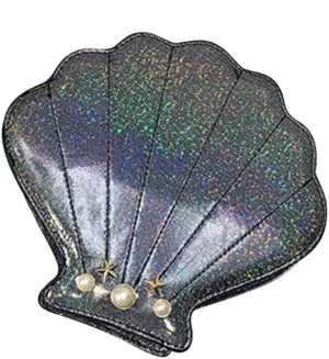 Hologram Laser Shell Shoulder Bags Pearl Cross-body Chain Purse Bags for Womens