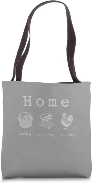 Homemaking, Homeschooling, Homesteading, Line Art, Tee Tote Bag