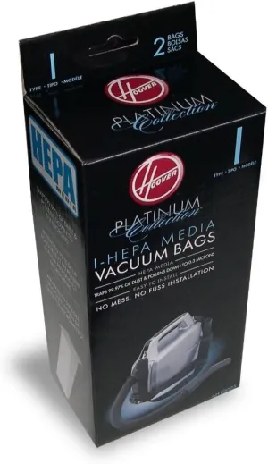 Hoover 8 Platinum I Vacuum Bags for Platinum Canisters( 4 PACKS EACH WITH 2 BAGS)