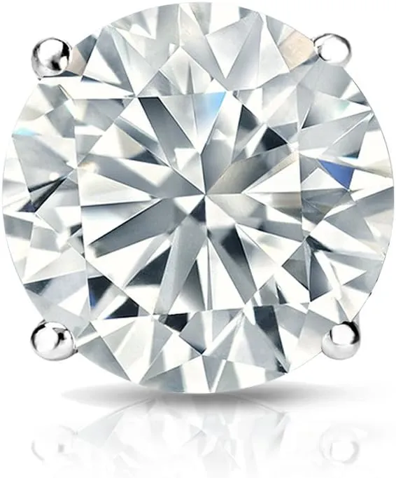 IGI Certified Platinum 4-Prong Basket Round Diamond SINGLE STUD Earring (3/4 cttw, G-H, VS2-SI1)