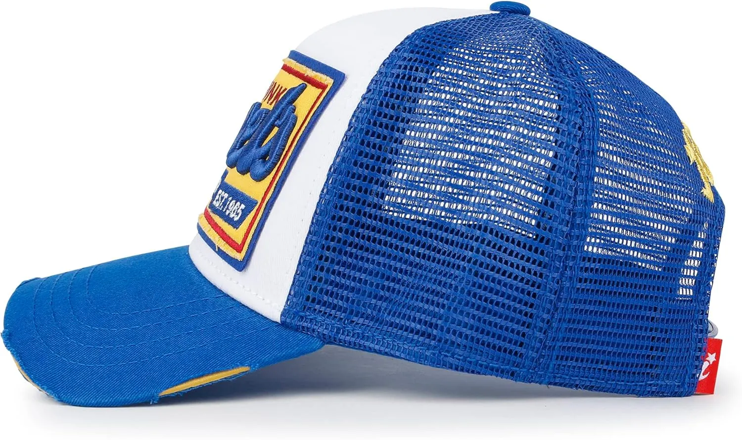 ililily Premium Howels Embroidery Vintage Baseball Cap Distressed Trucker Hat