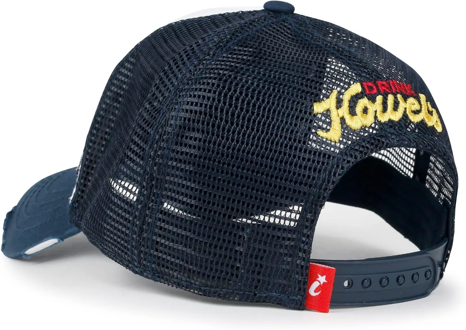 ililily Premium Howels Embroidery Vintage Baseball Cap Distressed Trucker Hat