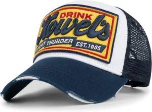 ililily Premium Howels Embroidery Vintage Baseball Cap Distressed Trucker Hat