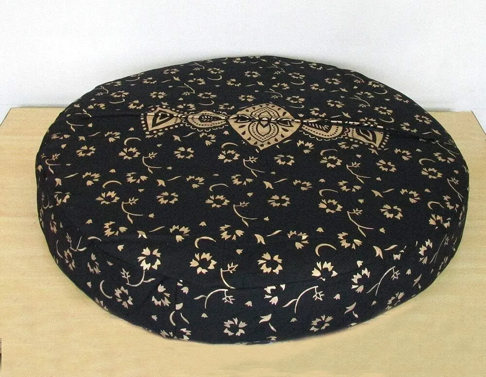 Indian Mandala Cotton Pillow Cover Decorative Handmade Pouf Cover Bohemian Ottoman Case Yoga Mat Outdoor Cushion Cover Yoga Mat Home Decorative Ottoman Pouf Seting Throw Pet DOD Bed