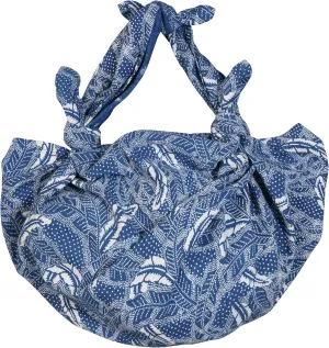Indigo-Dyed Furoshiki Wrapping Cloth Grocery Eco Bag Modern Japanese Reusable Wrap Cotton 100%