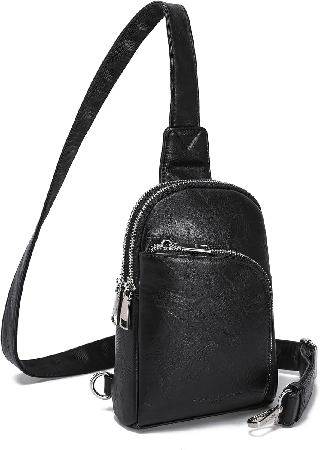 INICAT RFID Blocking Sling Bag Leather Crossbody Bags for Women Fanny Pack Cross Body for Woman Chest Bag for Travel 1.9L