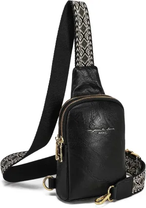 INICAT Small Crossbody Sling Bags for Women Vegan Leather Cell Phone Purse Fanny Packs for Women Men