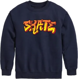 Instant Message - Skateboarding - Skate Graffiti - Toddler & Youth Crewneck Fleece Sweatshirt