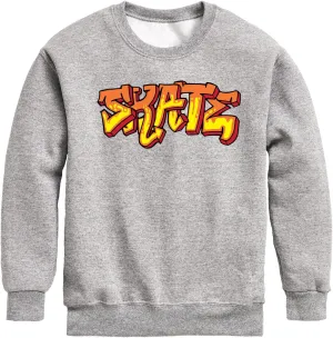 Instant Message - Skateboarding - Skate Graffiti - Toddler & Youth Crewneck Fleece Sweatshirt
