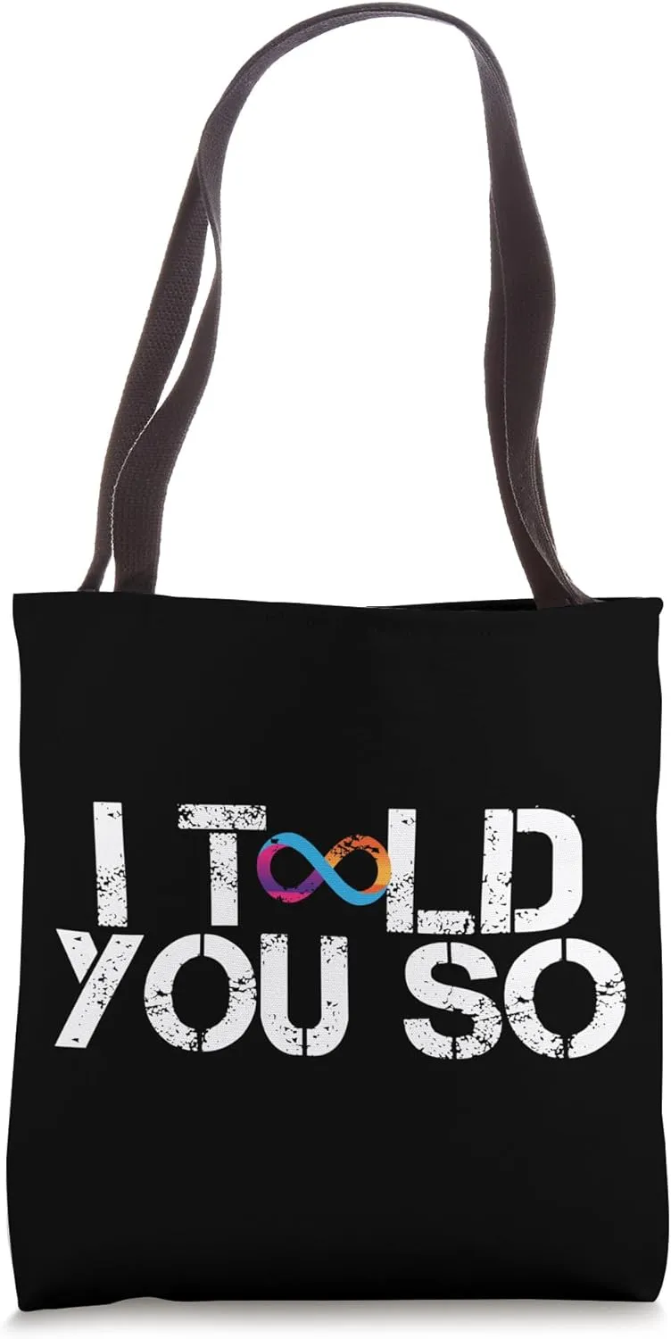 Internet Computer ICP Told You So Distressed Crypto Trader Tote Bag