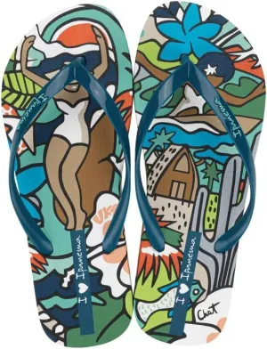 Ipanema Women's Slide Flip-Flop, Teal, 6