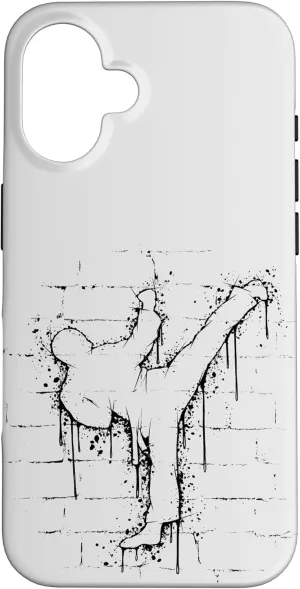 iPhone 16 Urban Street Art Fighter Sidekick Roundhouse TaeKwonDo Case