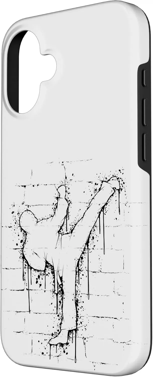 iPhone 16 Urban Street Art Fighter Sidekick Roundhouse TaeKwonDo Case
