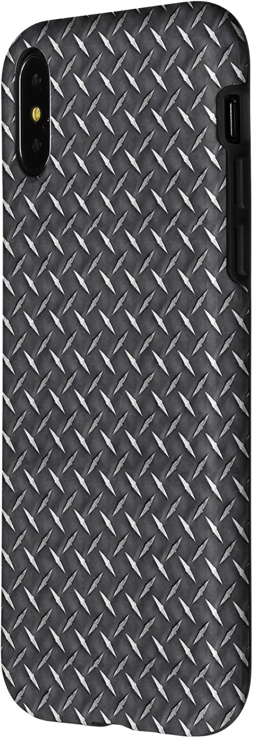 iPhone X/XS Steel Plate diamond iron inox Formula metal unbreakable Case