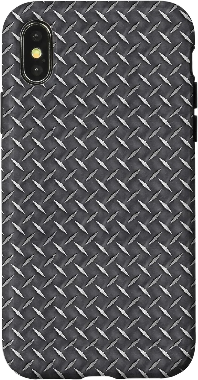 iPhone X/XS Steel Plate diamond iron inox Formula metal unbreakable Case
