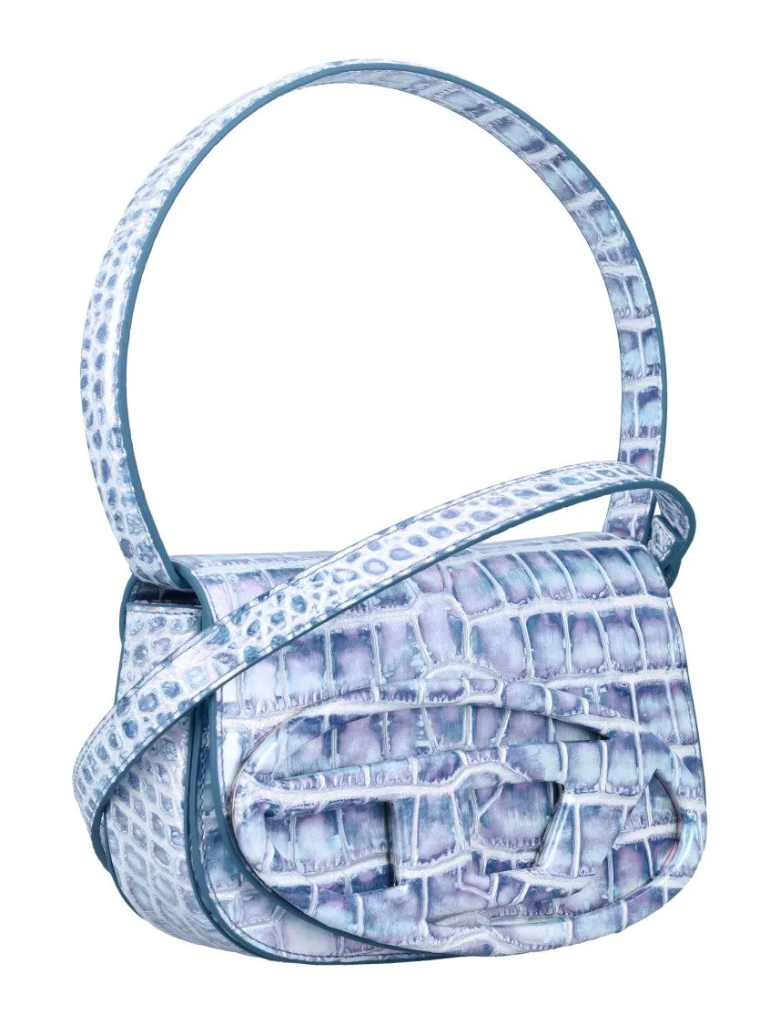 Iridescent Embossed Crocodile Bag