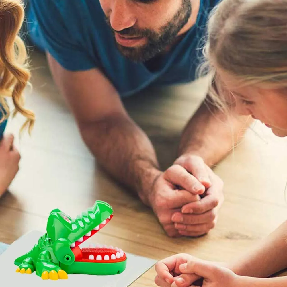 iShyan Crocodile Teeth Toys Game for Kids, Crocodile Biting Finger Dentist Games Funny Alligator Teeth Game