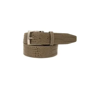 Italian Matte Mock Crocodile - Taupe - 40mm - Up to 50"