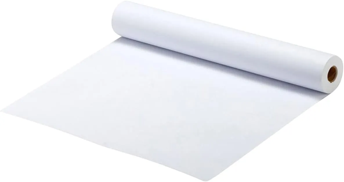 IWOWHERO 2Pcs White Drawing Paper Roll for Craft Activities Acid Blank Sketch Paper for Watercolor and Painting Compatible with Pencils and Crayons
