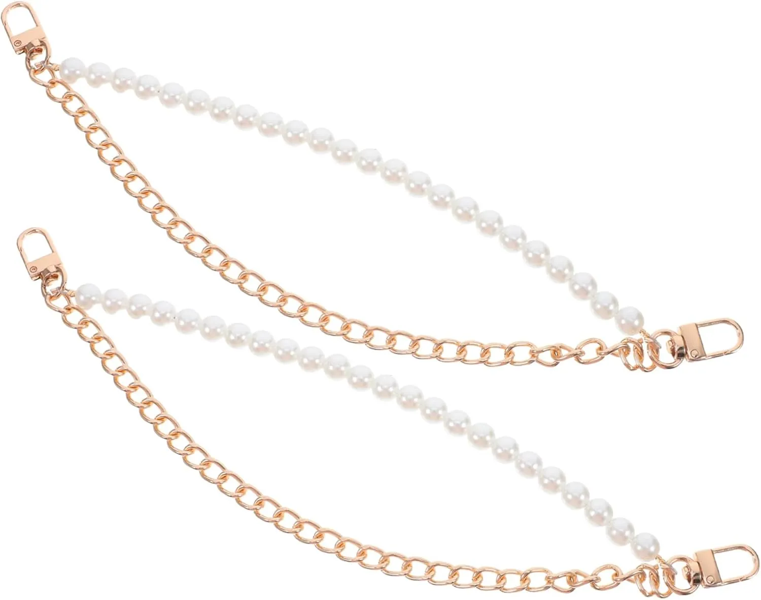 IWOWHERO Handbag Chain Accessories Heavy Bag Chain Replacement Straps 2pcs for Fashion