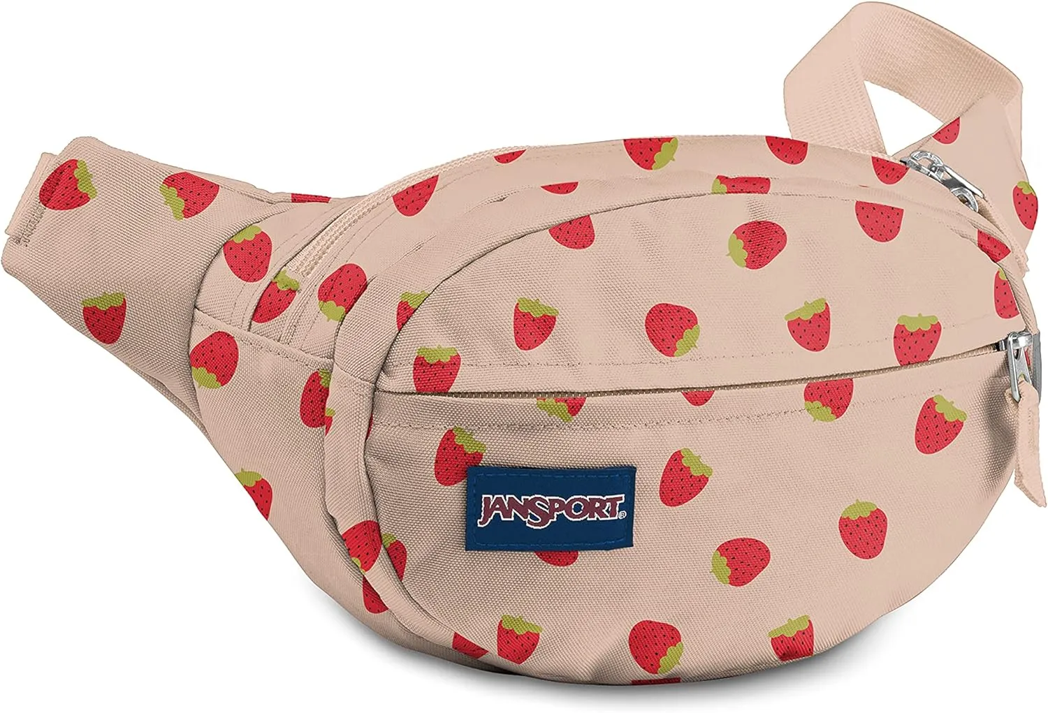 JanSport Fifth Avenue Waistpack - Travel Fanny Pack Hip Bag, Strawberry Shower, 2.5 L
