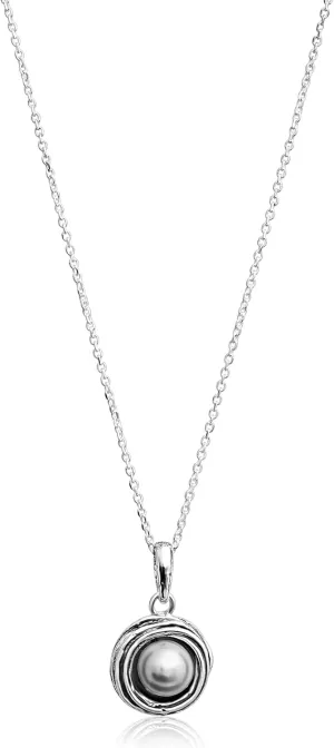 JEAN RACHEL JEWELRY 925 Sterling Silver Necklace for Women with Freshwater Pearl Vintage Design - Hypoallergenic, Lead & Nickel Free Jewelry - Artisan Handcrafted Statement Necklace
