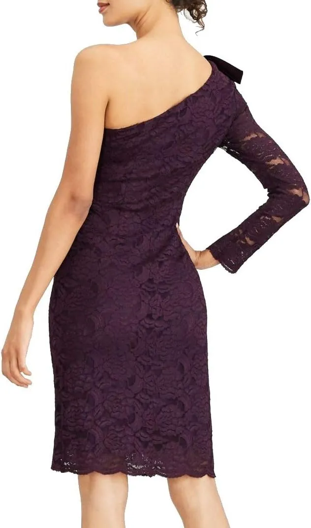 Jessica Howard Womens Lace Velvet Bow Cocktail Dress