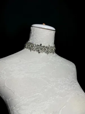 Jewel Choker, Choker Necklace, Bridal, Weddings Rhinestone choker, Handmade, Classic Choker, Stunning, Exclusive FAN Design