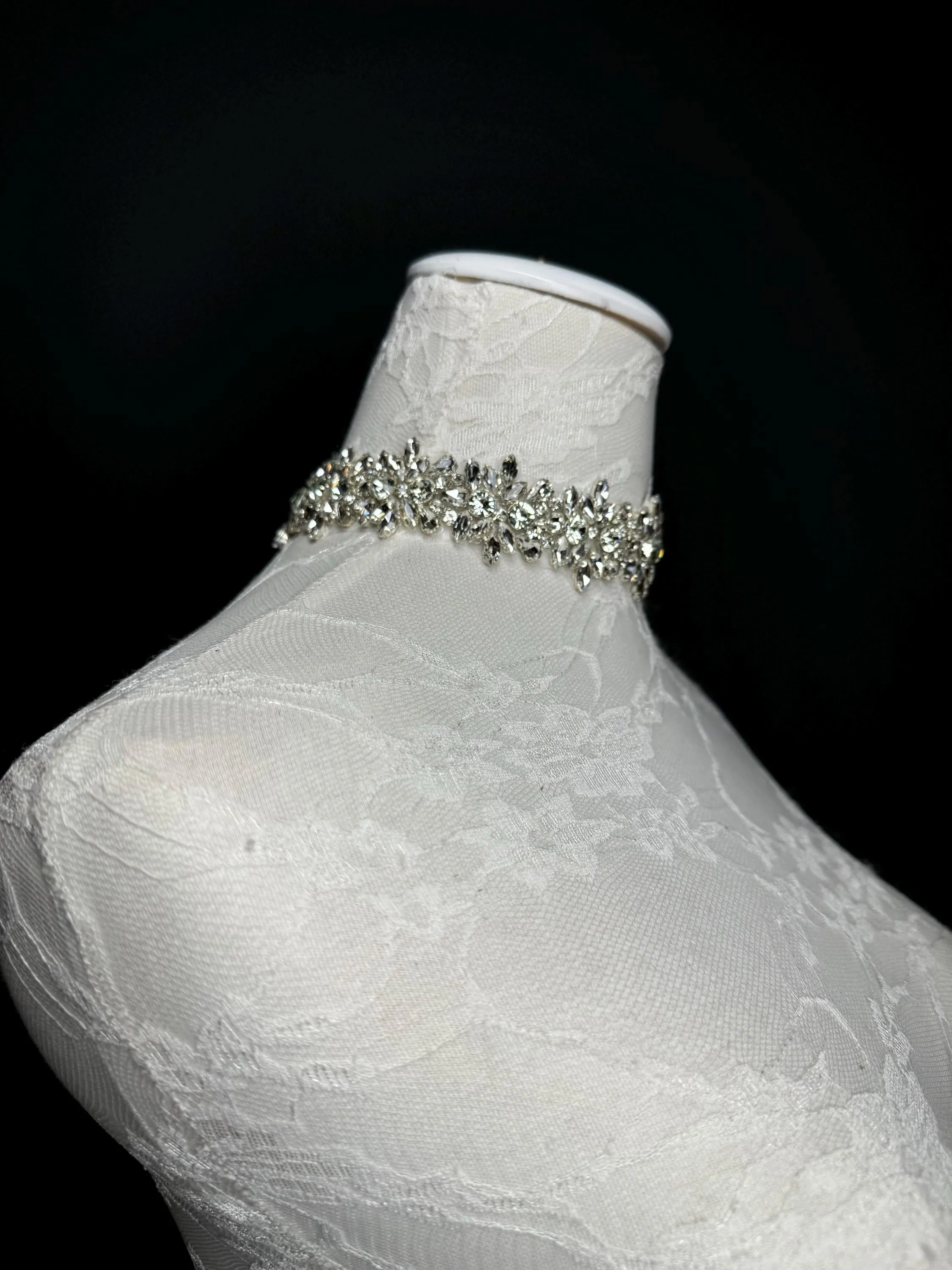 Jewel Choker, Choker Necklace, Bridal, Weddings Rhinestone choker, Handmade, Classic Choker, Stunning, Exclusive FAN Design