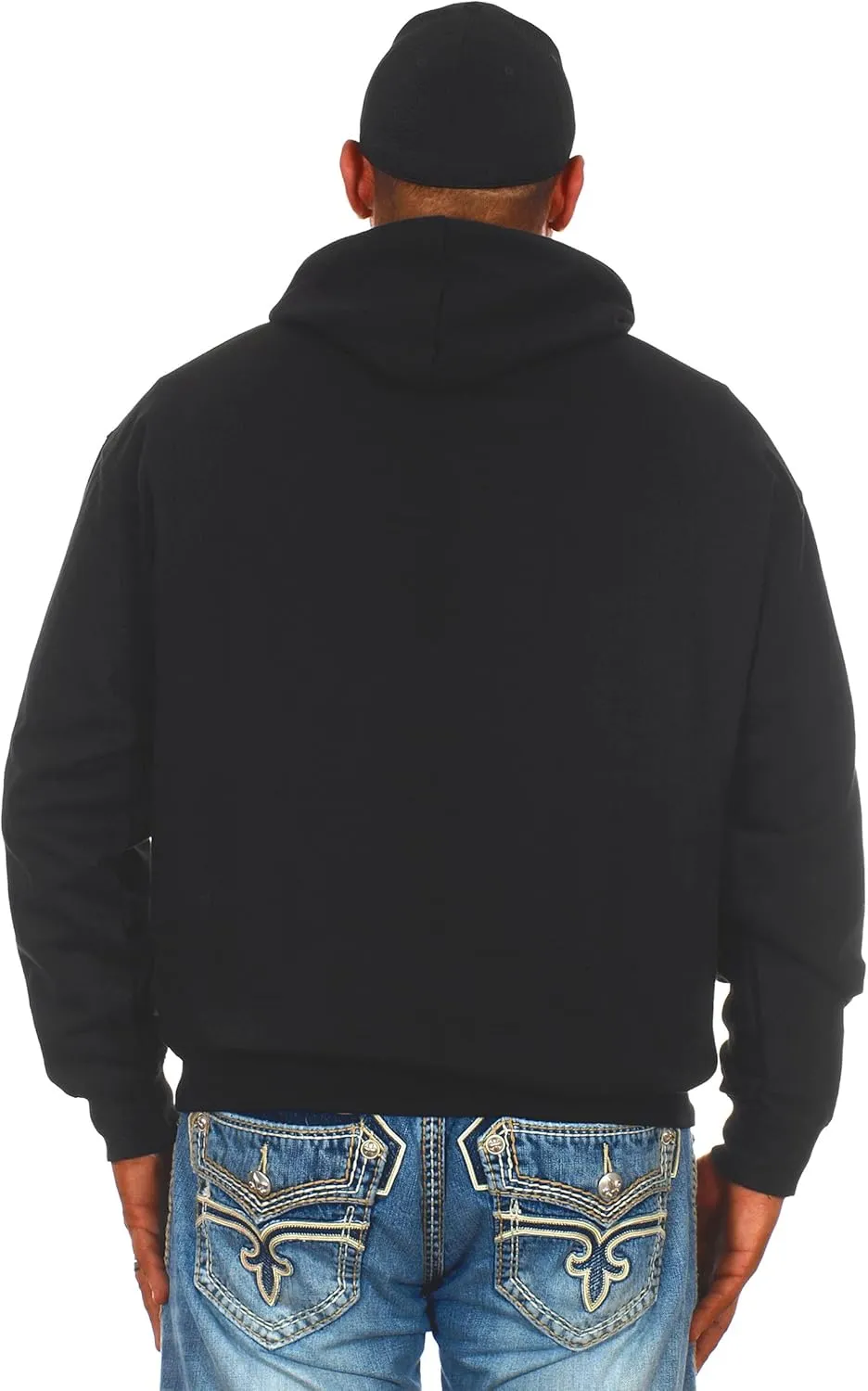 JH DESIGN GROUP Men's Corvette C7 Classic Hoodie Pullover Sweatshirt in Black