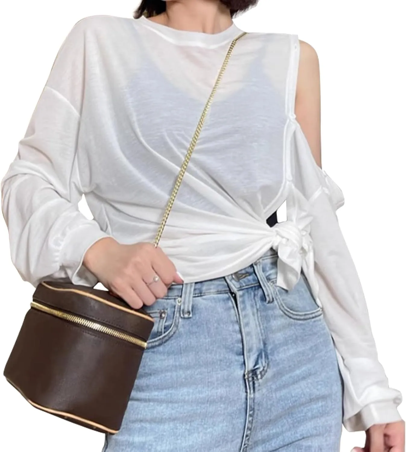 Jiesinlov Purse Chain Adjustable Shoulder Strap with Small Metal Ball Replacement Transformation Crossbody Handbag