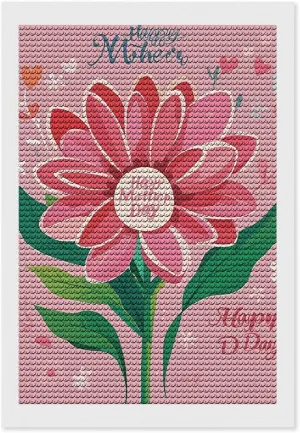 JKLQWH Diamond Painting Kits for Beginners Diamond Art Kits for Adults 5D DIY Full Drill Diamonds Dots Paintings Happy Mother Day Paint by Diamonds Gem Art Painting Kit for Wall Decor 8"x12"