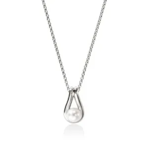 John Hardy Surf Cultured Pearl Pendant Necklace in Sterling Silver