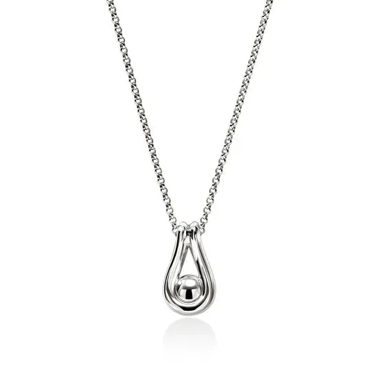 John Hardy Surf Cultured Pearl Pendant Necklace in Sterling Silver