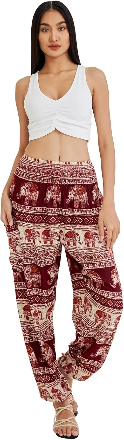 Joob Joob Boho Pants for Women - Hippie Harem Pants Women - Womens Yoga Pants – Comfy Bohemian Flowy Hippie Clothes