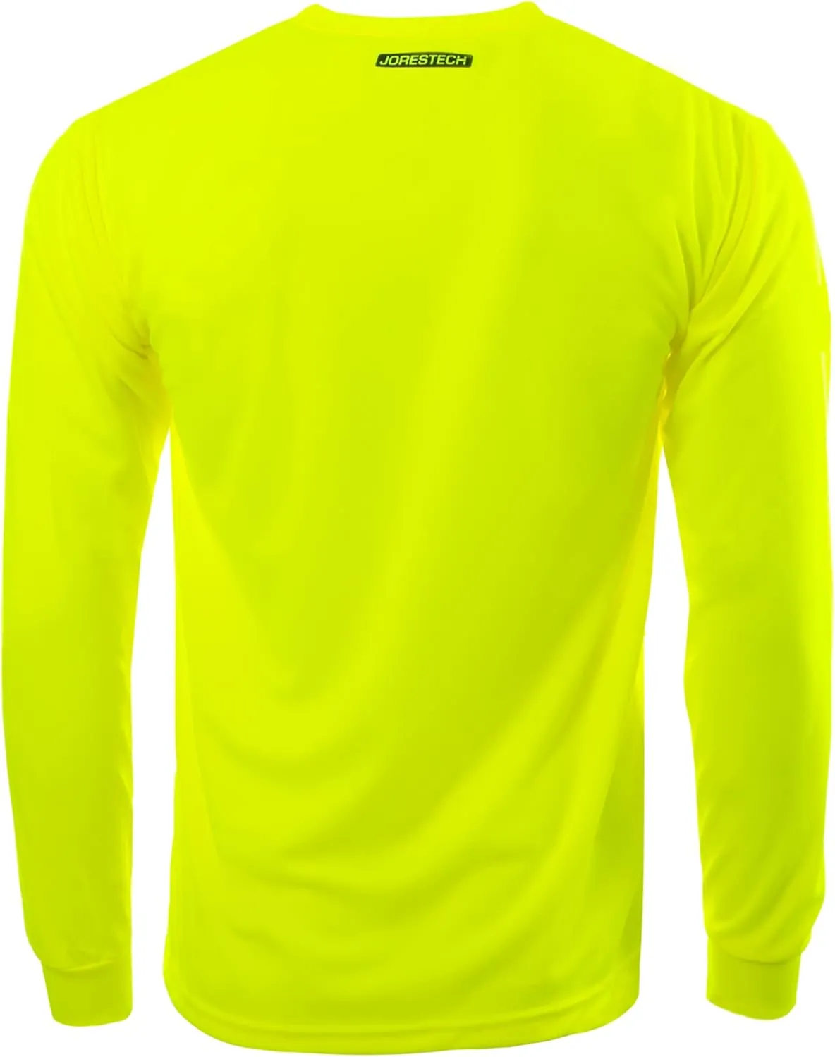 JORESTECH Safety Bright Visibility Long Sleeve Work T Shirt with Chest Pocket, Moisture Wicking Fabric