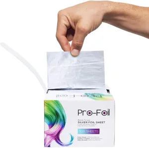 Just Home Silver Pack of 4 (2000 Sheets) Sheets Pop Up Hair Highlighting Foils Pre Cut Aluminium Sheets for Bleaching Highlighting Coloring and Lightening Ready to Use