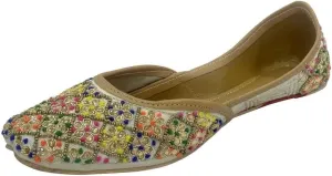 Juttis for Women Ethnic Traditional Handmade Flat Bridal Indian Shoes Multicoloured